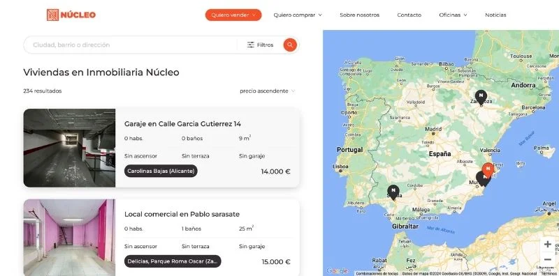 Portal inmobiliario para comprar una vivienda